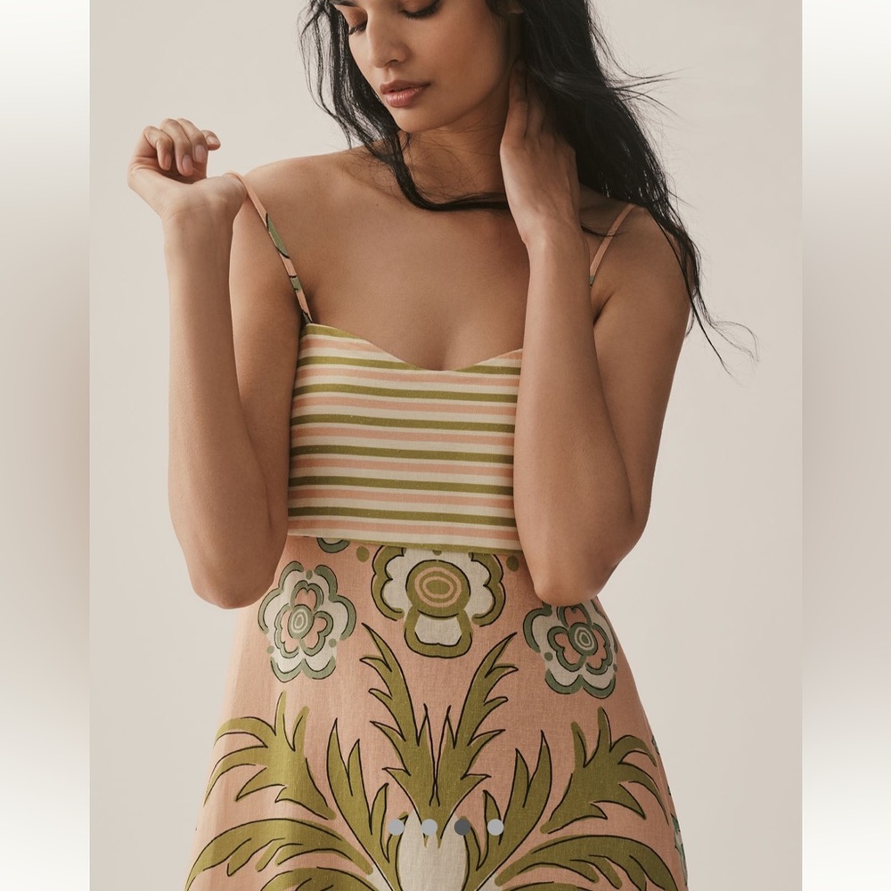 Anthropologie La Maise Studio Lucia Linen Maxi Dress - Picture 3 of 9